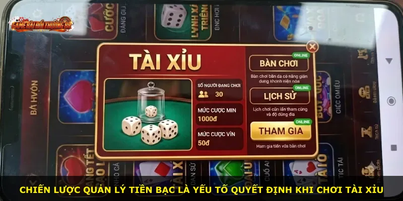 Chiến lược quản lý tiền bạc là yếu tố quyết định khi chơi Tài Xỉu