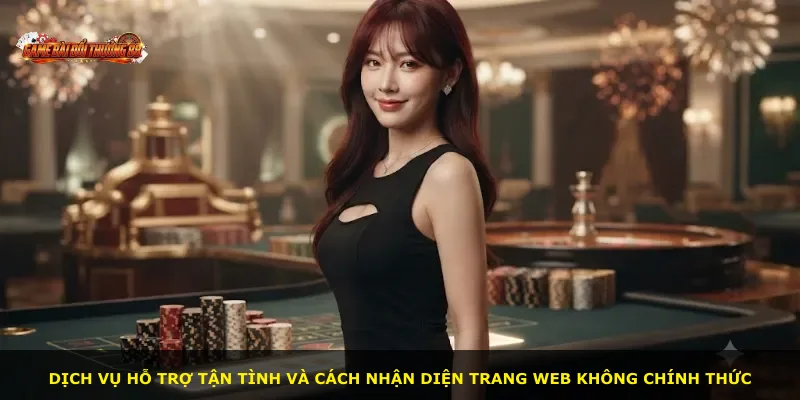 Dịch vụ hỗ trợ tận tình và cách nhận diện trang web không chính thức