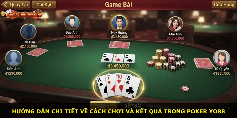 Hướng dẫn chi tiết về cách chơi và kết quả trong poker YO88