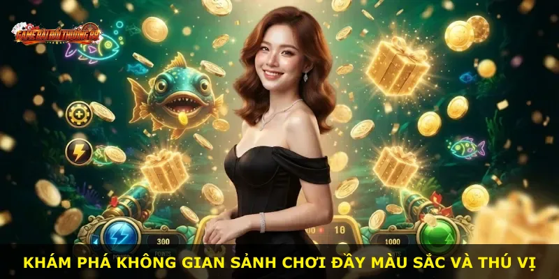 Khám phá không gian sảnh chơi đầy màu sắc và thú vị