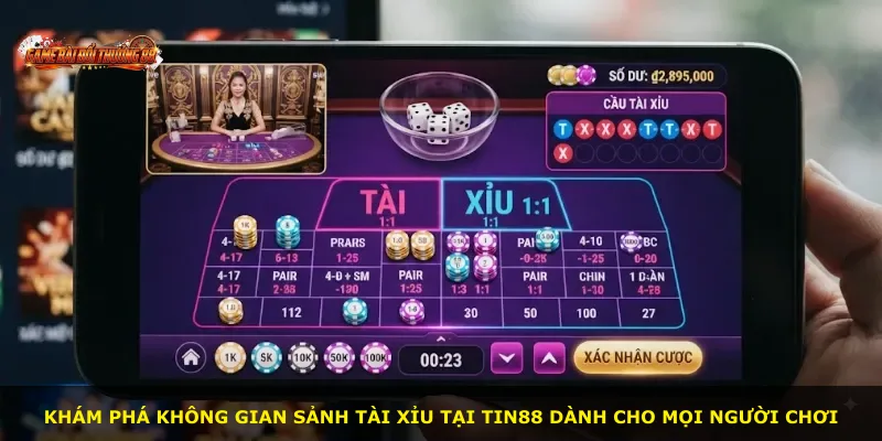Khám phá không gian sảnh Tài Xỉu tại TIN88 dành cho mọi người chơi