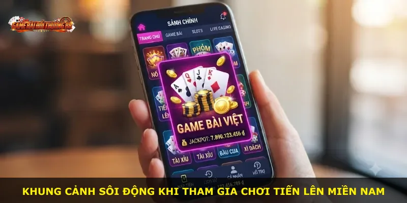 Khung cảnh sôi động khi tham gia chơi Tiến Lên Miền Nam