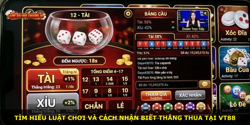 Tìm hiểu luật chơi và cách nhận biết thắng thua tại VT88