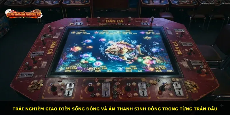 Trải nghiệm giao diện sống động và âm thanh sinh động trong từng trận đấu