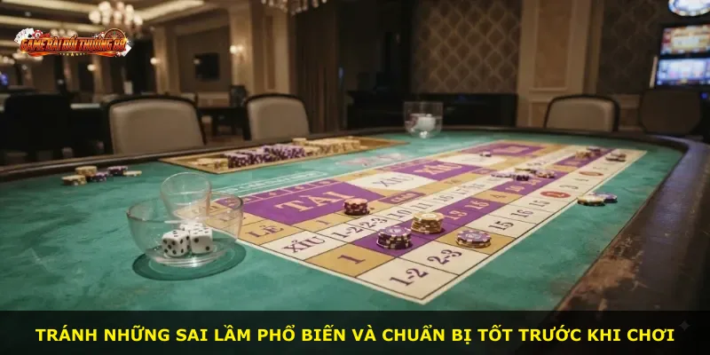 Tránh những sai lầm phổ biến và chuẩn bị tốt trước khi chơi