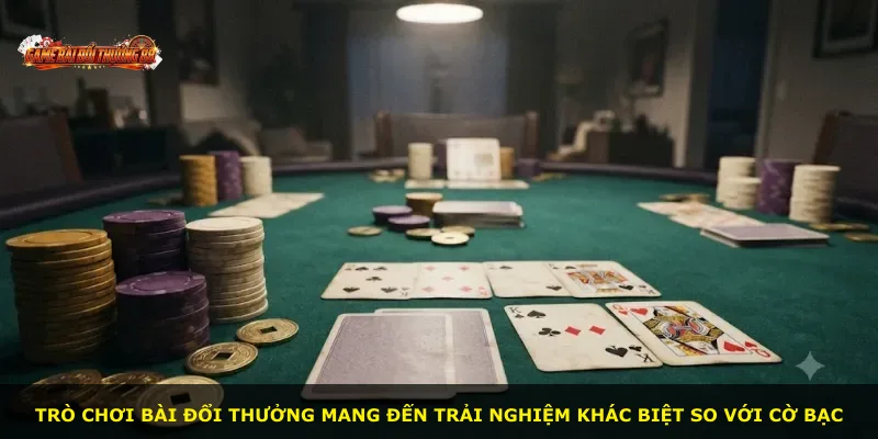 Trò chơi bài đổi thưởng mang đến trải nghiệm khác biệt so với cờ bạc